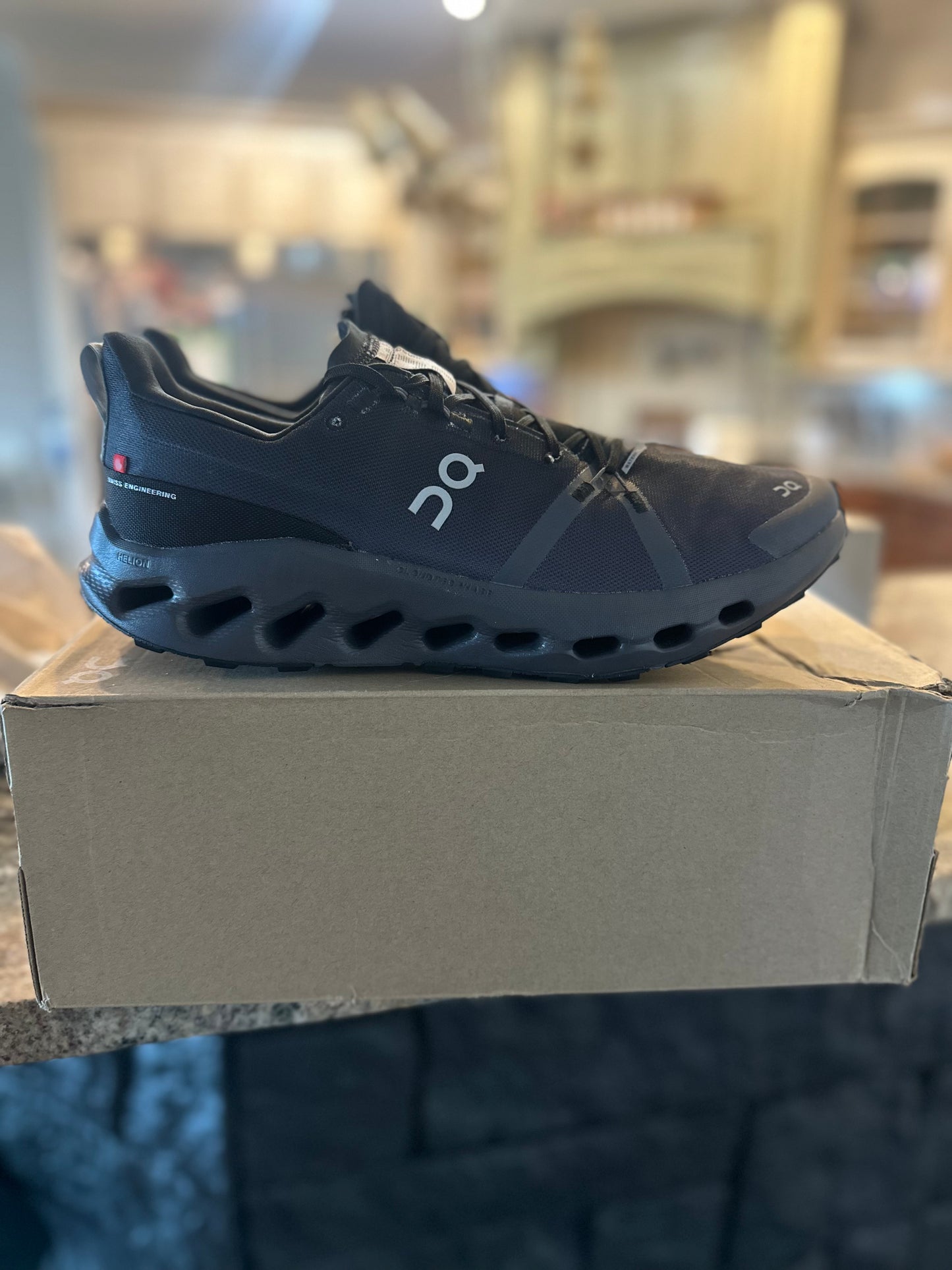 On Mens Cloudsurfer Trail Waterproof Running Shoes