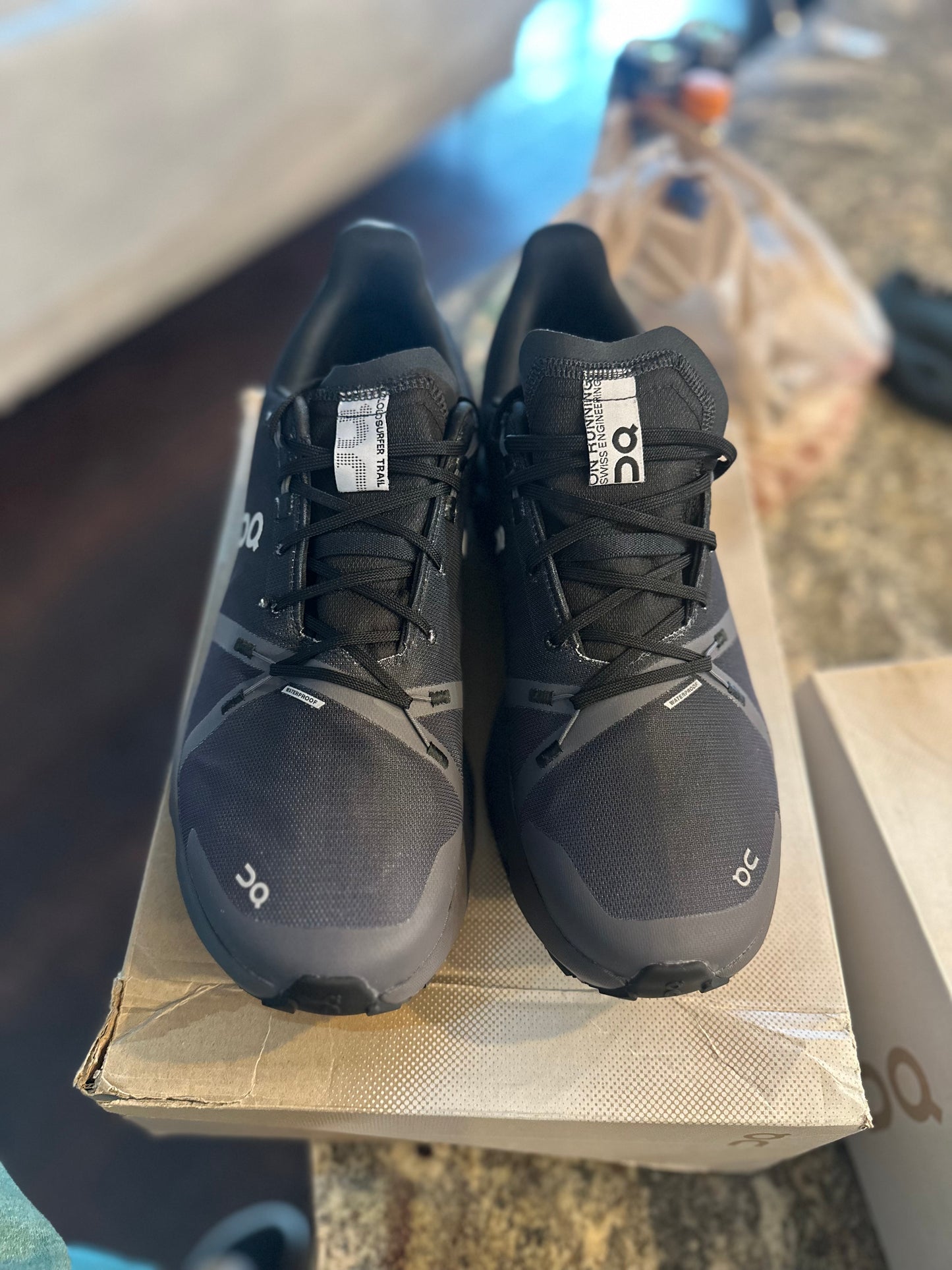 On Mens Cloudsurfer Trail Waterproof Running Shoes